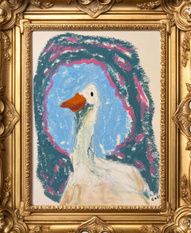 Silly Goose (2025) Oil Pastels on Paper