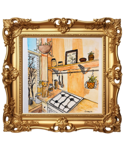 Kitchen Shadows (2020) Watercolor on paper